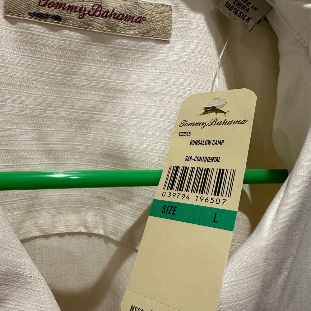 Tommy Bahama 100% silk men’s shirt with tag